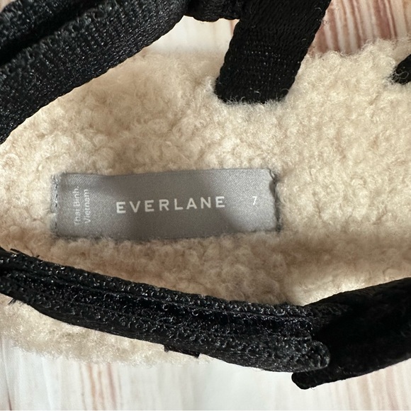 Everlane Black The ReNew Teddy Sherpa Lined Sport Sandal Size 7 - Picture 10 of 16